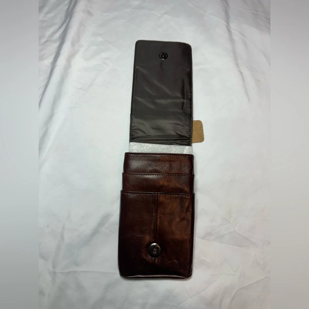 Hengwin Brown Leather cell phone case